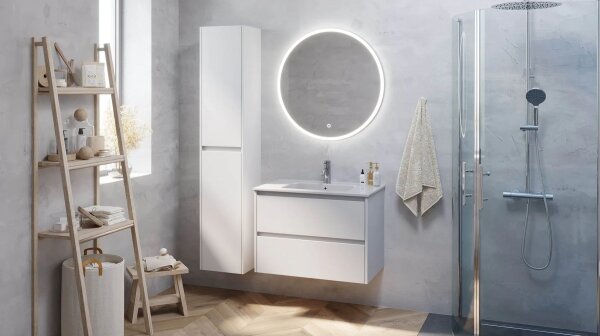 Koupelnová skříňka s umyvadlem MOLDE 80 cm bílá