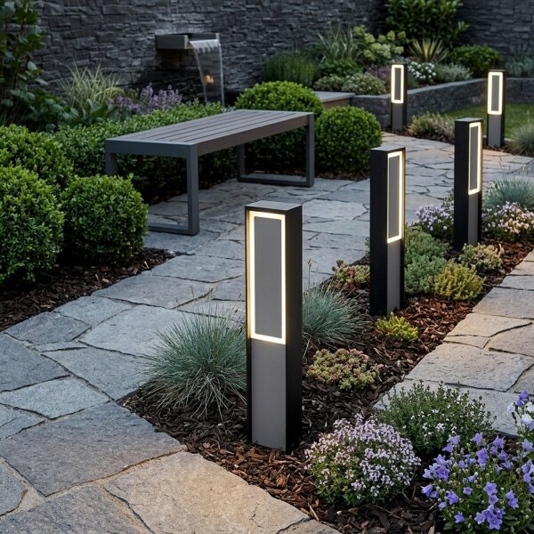LED Venkovní lampa MODO LED/8W/230V 4000K IP54 50 cm černá