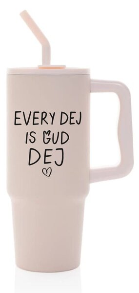 EVERY DEJ IS GUD DEJ - růžový cestovní termohrnek 900 ml