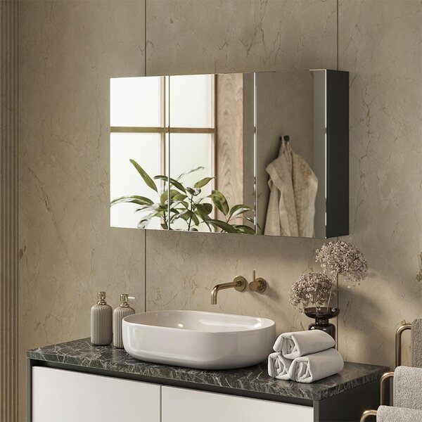 Koupelnová zrcadlová skříňka Vicco Lavia Antracit 100 x 60.2 cm, Model 66871