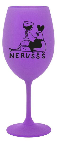NERUŠŠŠ - fialová sklenice na víno 350 ml