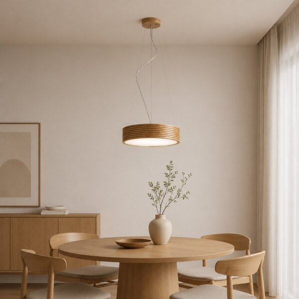 Brilagi - LED Lustr na lanku CARVALHO MODERN 2xE27/60W/230V dub pr. 37,5 cm