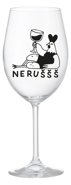 NERUŠŠŠ - čirá sklenice na víno 350 ml