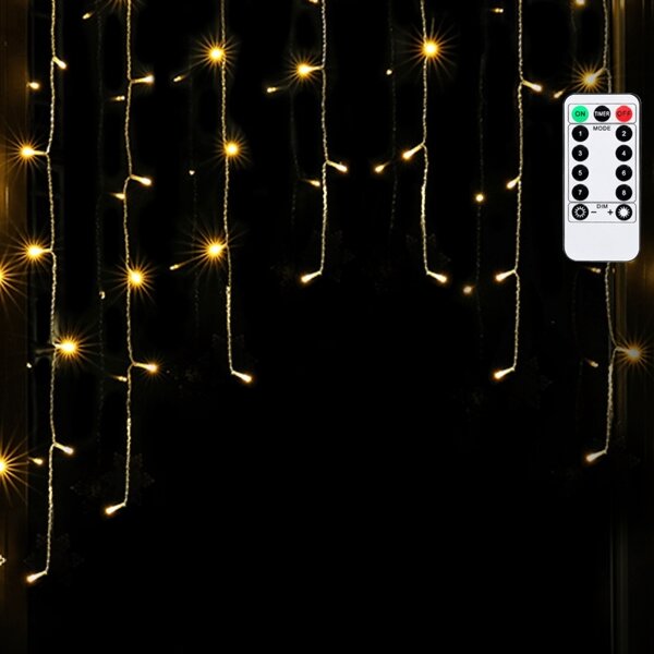 Aigostar - LED Ven. ván. řetěz 100xLED/6W/230V/8funkcí 1,5x1m IP44 tep bílá+DO