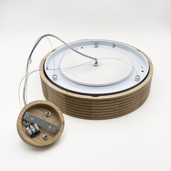 Brilagi - LED Lustr na lanku CARVALHO MODERN 2xE27/60W/230V dub pr. 37,5 cm