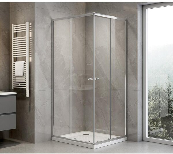 Obdélníkový sprchový kout AGGA 900x800 mm, čiré sklo