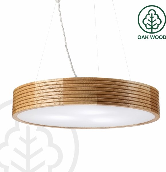 Brilagi - LED Lustr na lanku CARVALHO MODERN 3xE27/60W/230V dub pr. 47,5 cm