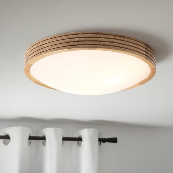 Brilagi - LED Stropní svít. CARVALHO MODERN SLIM 2xE27/60W/230V pr. 37,5 cm dub