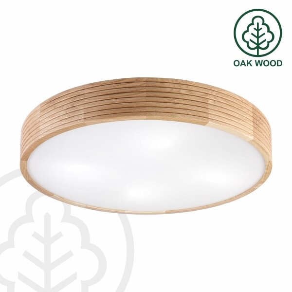 Brilagi - LED Stropní svítidlo CARVALHO MODERN 4xE27/60W/230V dub pr. 57,5 cm