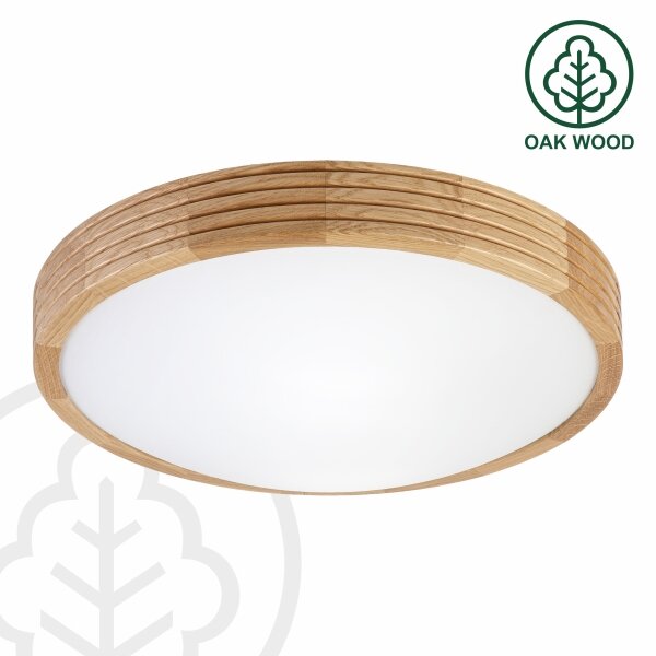 Brilagi - LED Stropní svít. CARVALHO MODERN SLIM 2xE27/60W/230V pr. 37,5 cm dub