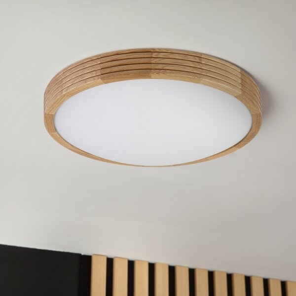 Brilagi - LED Stropní svít. CARVALHO MODERN SLIM 2xE27/60W/230V pr. 37,5 cm dub