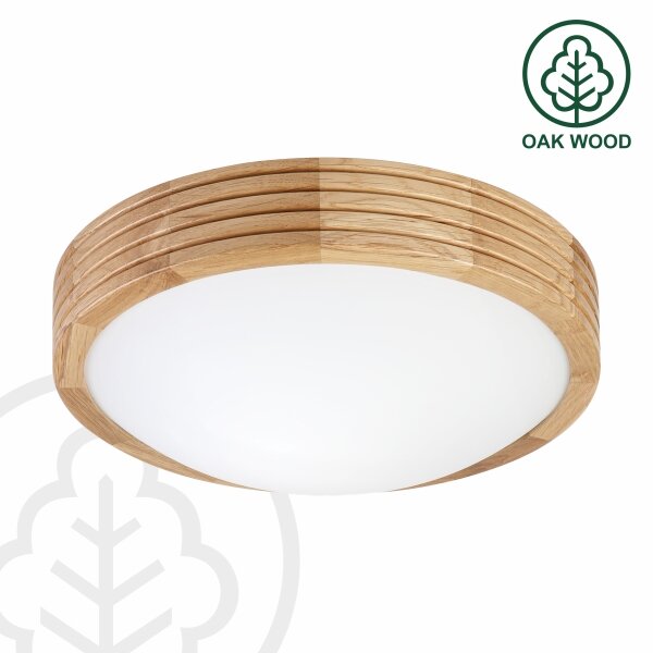 Brilagi - LED Stropní svít. CARVALHO MODERN SLIM 1xE27/60W/230V pr. 27,5 cm dub