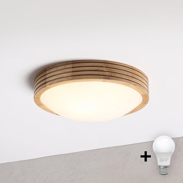 Brilagi - LED Stropní svít. CARVALHO MODERN SLIM 1xE27/60W/230V pr. 27,5 cm dub