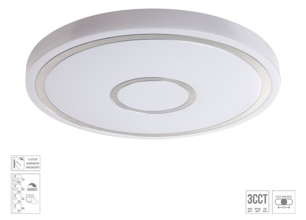 Prezent 71341 - LED Stm stropní svítidlo MOZAN LED/30W/230V 3000/4000/6500K bílá