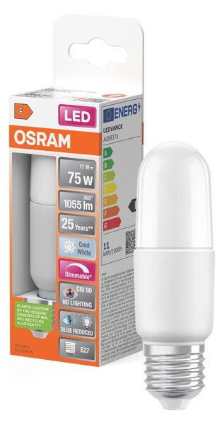 LED Stmívatelná žárovka STICK E27/11W/230V 4000K CRI 90 - Osram