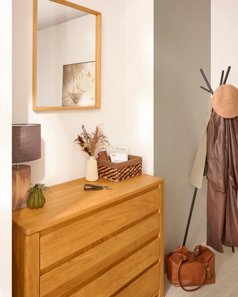 KOMODA, divoký dub, divoký dub, 105/86/45 cm Linea Natura - Široké komody