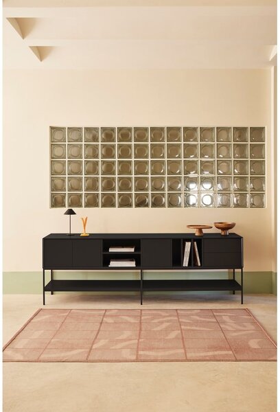 Černý TV stolek 220x74x45 cm Platt – Teulat