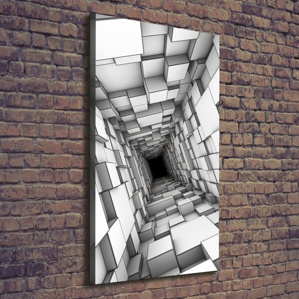 Vertikální Foto obraz na plátně Tunel z krychlí ocv-55216784