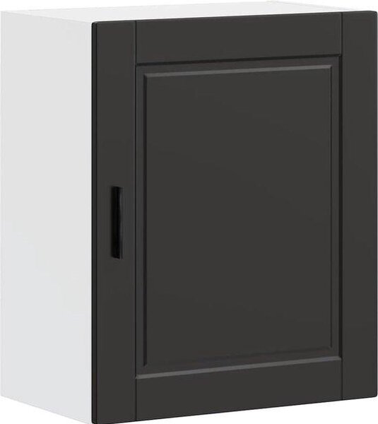 Sada kuchyňských skříněk - Nástěnná skříňka do kuchyně - Úložné řešení do kuchyně - Úsporný design - 2 kusy, šířka 60 cm - Černá barva