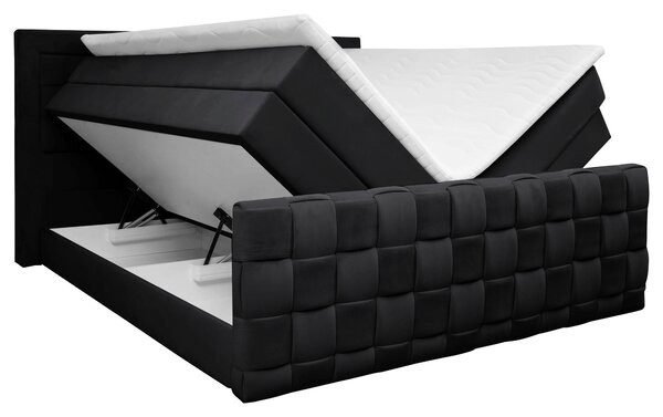 POSTEL BOXSPRING, 160/200 cm, černá Livetastic - Manželské postele, Online Only