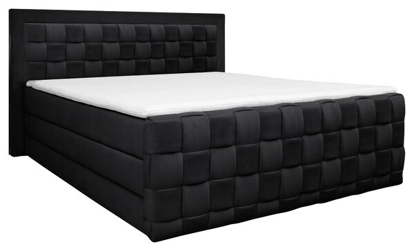 POSTEL BOXSPRING, 160/200 cm, černá Livetastic - Manželské postele, Online Only