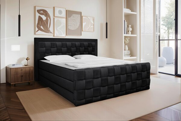 POSTEL BOXSPRING, 160/200 cm, černá Livetastic - Manželské postele, Online Only