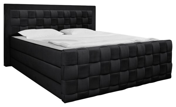POSTEL BOXSPRING, 160/200 cm, černá Livetastic - Manželské postele, Online Only