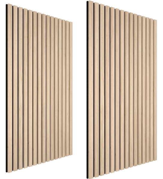 Tectake Nástěnné panely Sonic Wall II v dřevěném vzhledu - Světlý dub,Sada 2 kusů