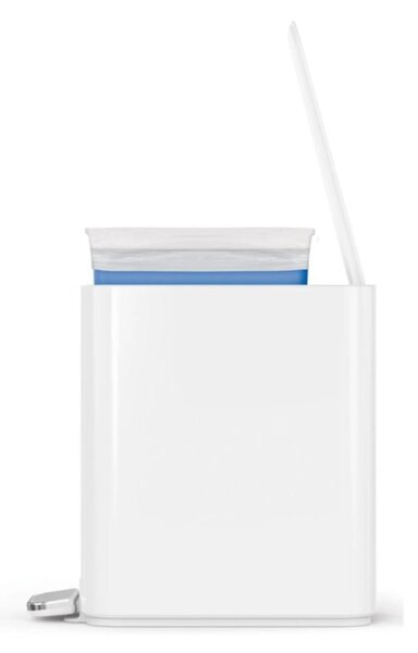 Pedálový úzký odpadkový koš Simplehuman – 5 l, bílá ocel