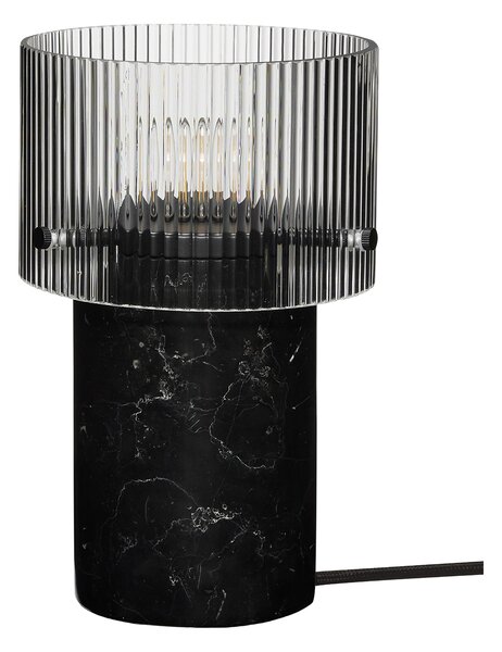 Hübsch 991510 stolní lampa Revolve, sklo, černý mramor, 27cm