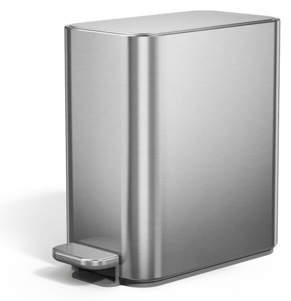 Pedálový úzký odpadkový koš Simplehuman – 5 l, kartáčovaná nerez ocel