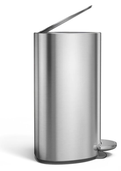 Pedálový odpadkový koš Simplehuman 6 L, půlkulatý, kartáčovaná nerez ocel, tiché zavírání