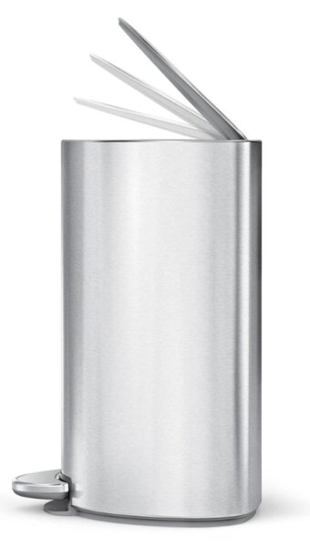 Pedálový odpadkový koš Simplehuman 6 L, půlkulatý, kartáčovaná nerez ocel, tiché zavírání