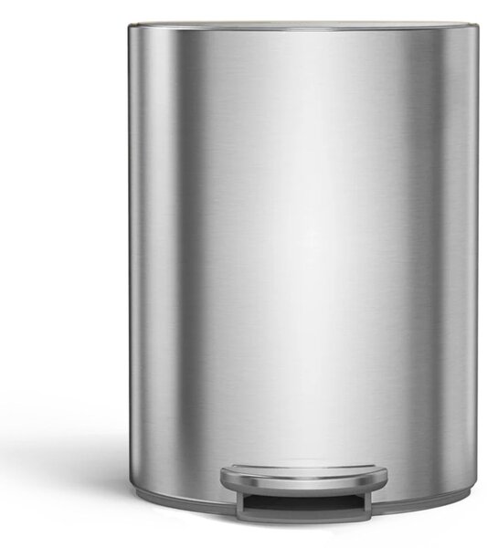 Pedálový odpadkový koš Simplehuman 6 L, půlkulatý, kartáčovaná nerez ocel, tiché zavírání
