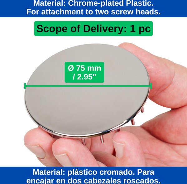Odpadní sítko pro sprchovou vanu - Kryt - Chromovaný ABS - Ø 75 mm