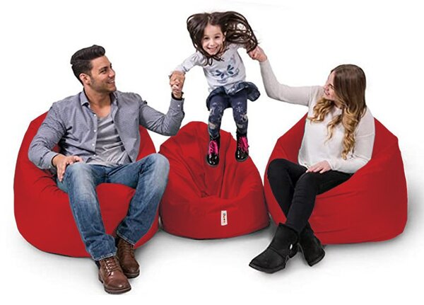 Hanah Home Zahradní sedací vak Lyzi 100x20 cm/ 65x65 cm červený
