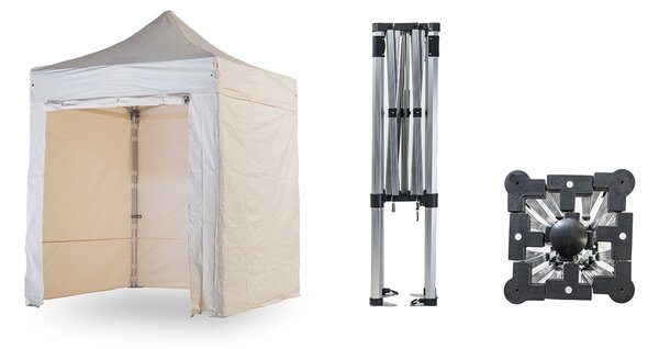 Nůžkový párty stan 2x2 m TENTino SMALL HEXAGON Barva opláštění: 1A - BÍLÁ