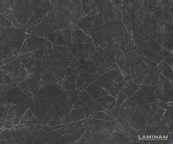 DELIFE Jídelní stůl Edge 200x100 cm keramika Laminam® Nero Greco antracitová křížová podnož nerezová ocel