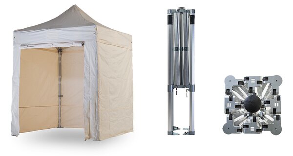 Nůžkový párty stan 2x2 m BIG HEXAGON EXTREME Barva opláštění (Zvolte variantu): 17A - ANTRACIT