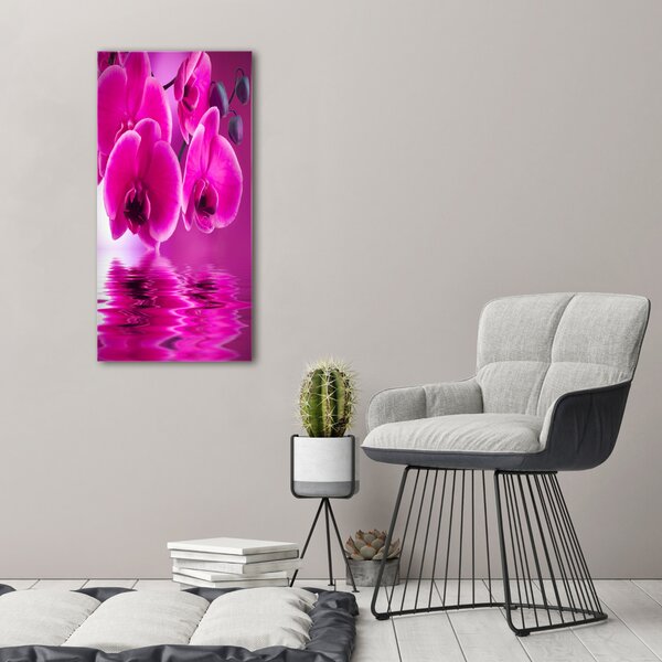 Vertikální Foto obraz na plátně Růžová orchidej ocv-58002130