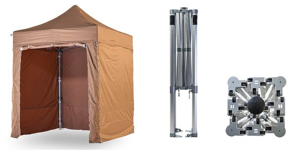 Nůžkový párty stan 2x2 m BIG HEXAGON EXTREME Barva opláštění (Zvolte variantu): 17A - ANTRACIT