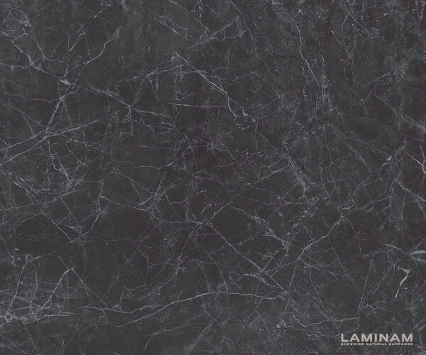 DELIFE Jídelní stůl Edge 200-300x100 keramika Laminam®Nero Greco antracitová Wave nerezová ocel rozkládací