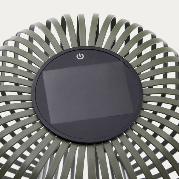 Zelená kovová zahradní solární LED lampa Kave Home Reiba 72 cm