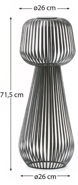 Zelená kovová zahradní solární LED lampa Kave Home Reiba 72 cm
