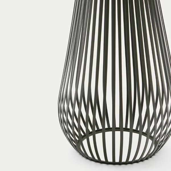 Zelená kovová zahradní solární LED lampa Kave Home Reiba 72 cm