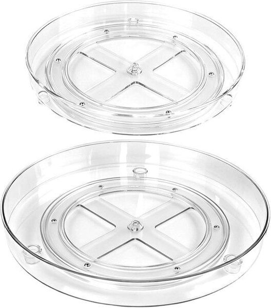 Organizér do skříňky s otočnou deskou "Lazy Susan" - otočný o 360 stupňů - ideální do kuchyňských skříněk - úsporný design