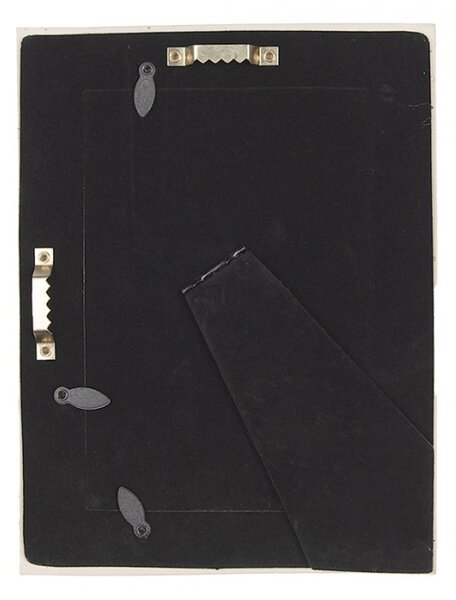 Béžovo zlatý fotorámeček Caroline s plastickou aplikací ve tvaru růže – 10x15 cm