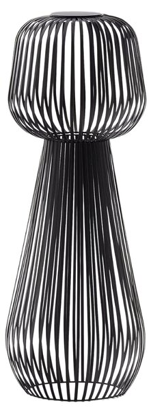 Černá kovová zahradní solární LED lampa Kave Home Reiba 72 cm