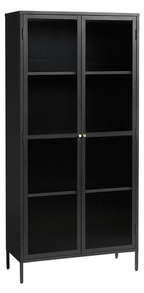 Černá kovová vitrína 90x190 cm Bronco – Unique Furniture