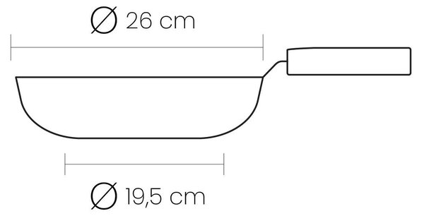 Pánev Induplus, 26 cm, hliníková s nepřilnavým povrchem